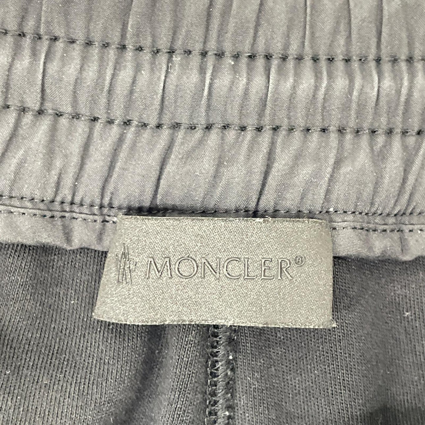 MONCLER Black Cotton Pantalone Lungo Pants Size L