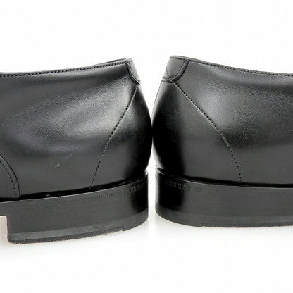 SANTONI Black Leather Square Medallion Oxford Sneakers Size 8.5