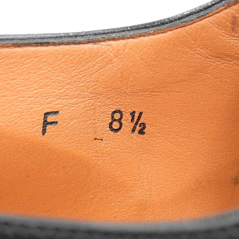 SANTONI Black Leather Square Medallion Oxford Sneakers Size 8.5
