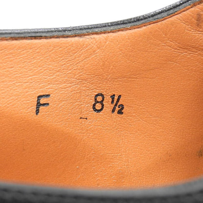 SANTONI Black Leather Square Medallion Oxford Sneakers Size 8.5