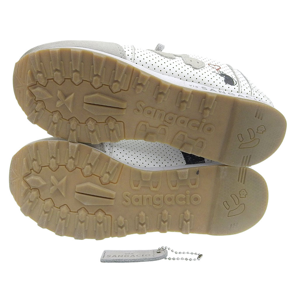 Banksy NYUZ MOM Leather Sneakers White Grey Size 8(US)