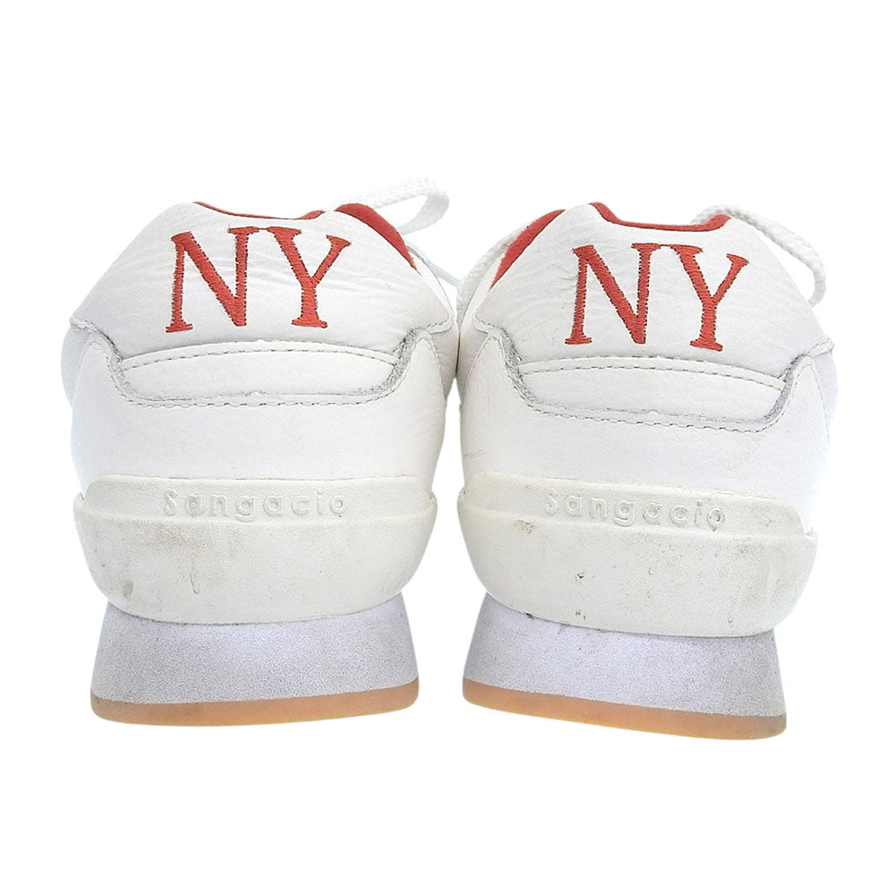 sangacio NYORK MANHATTAN Leather White Red Sneakers Size 8(US)