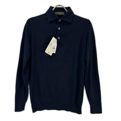 FILIPPO DE LAURENTIIS Long Sleeve Cotton Shirt Navy Polo Size 44