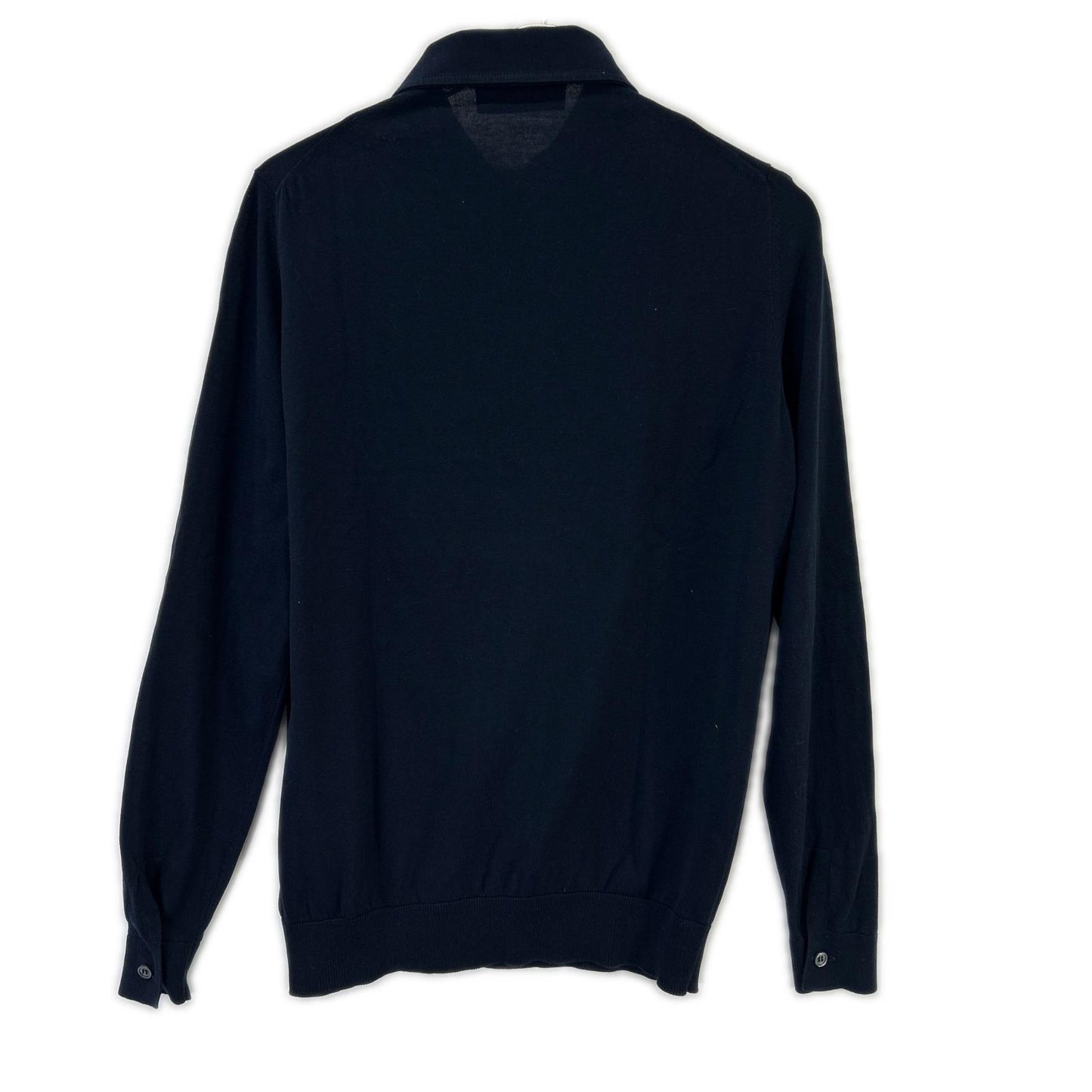 FILIPPO DE LAURENTIIS Long Sleeve Cotton Shirt Navy Polo Size 44