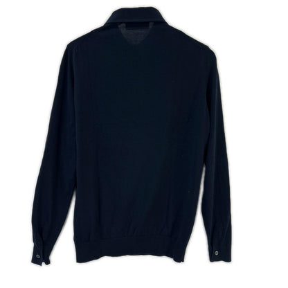 FILIPPO DE LAURENTIIS Long Sleeve Cotton Shirt Navy Polo Size 44