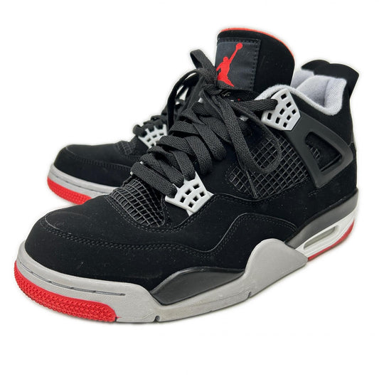 NIKE Air Jordan 4 Retro High-top Sneakers Red Grey Size 28