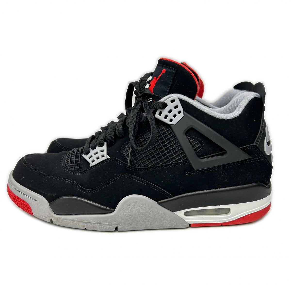 NIKE Air Jordan 4 Retro High-top Sneakers Red Grey Size 28