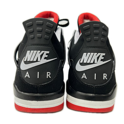NIKE Air Jordan 4 Retro High-top Sneakers Red Grey Size 28