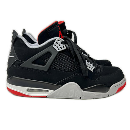 NIKE Air Jordan 4 Retro High-top Sneakers Red Grey Size 28