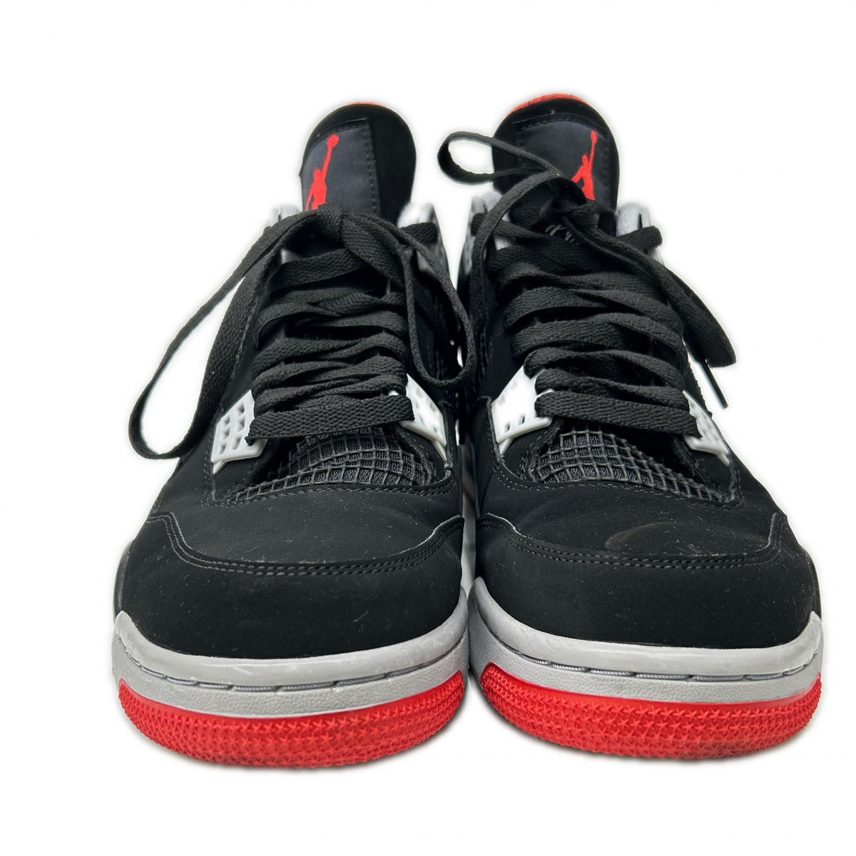 NIKE Air Jordan 4 Retro High-top Sneakers Red Grey Size 28