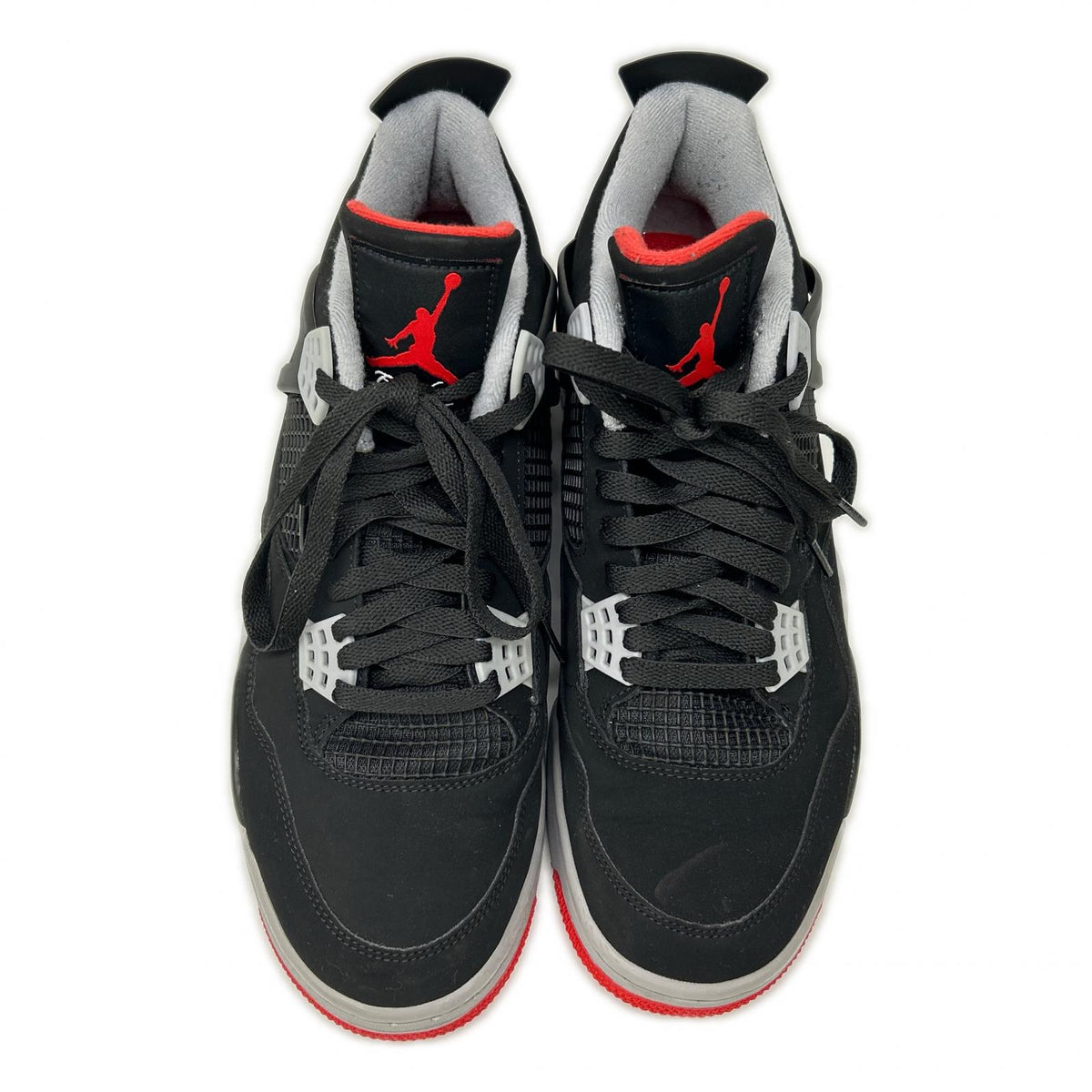 NIKE Air Jordan 4 Retro High-top Sneakers Red Grey Size 28