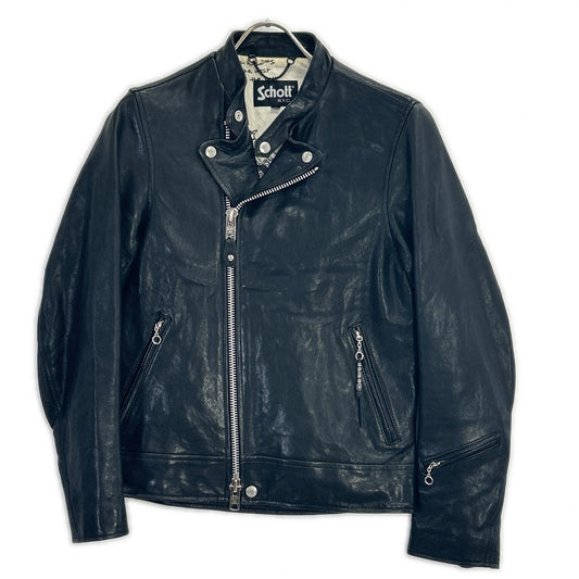 REMIRELIEF Schott Riders Leather Jacket Black Size XS
