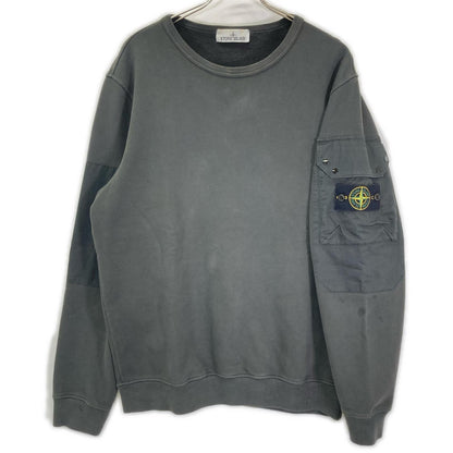 STONE ISLAND Patch Fleece Lined Sweatshirt Grey Size L
