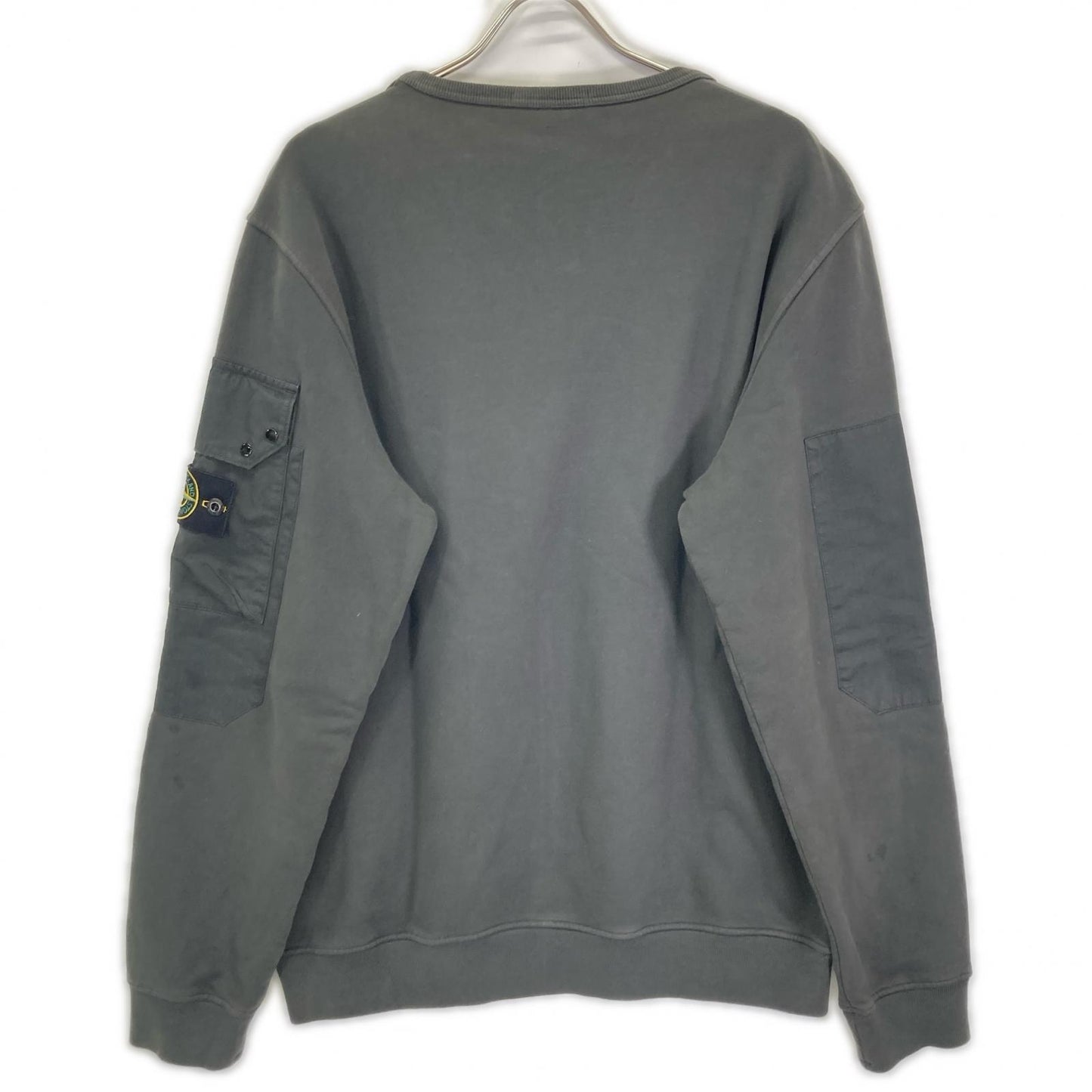 STONE ISLAND Patch Fleece Lined Sweatshirt Grey Size L