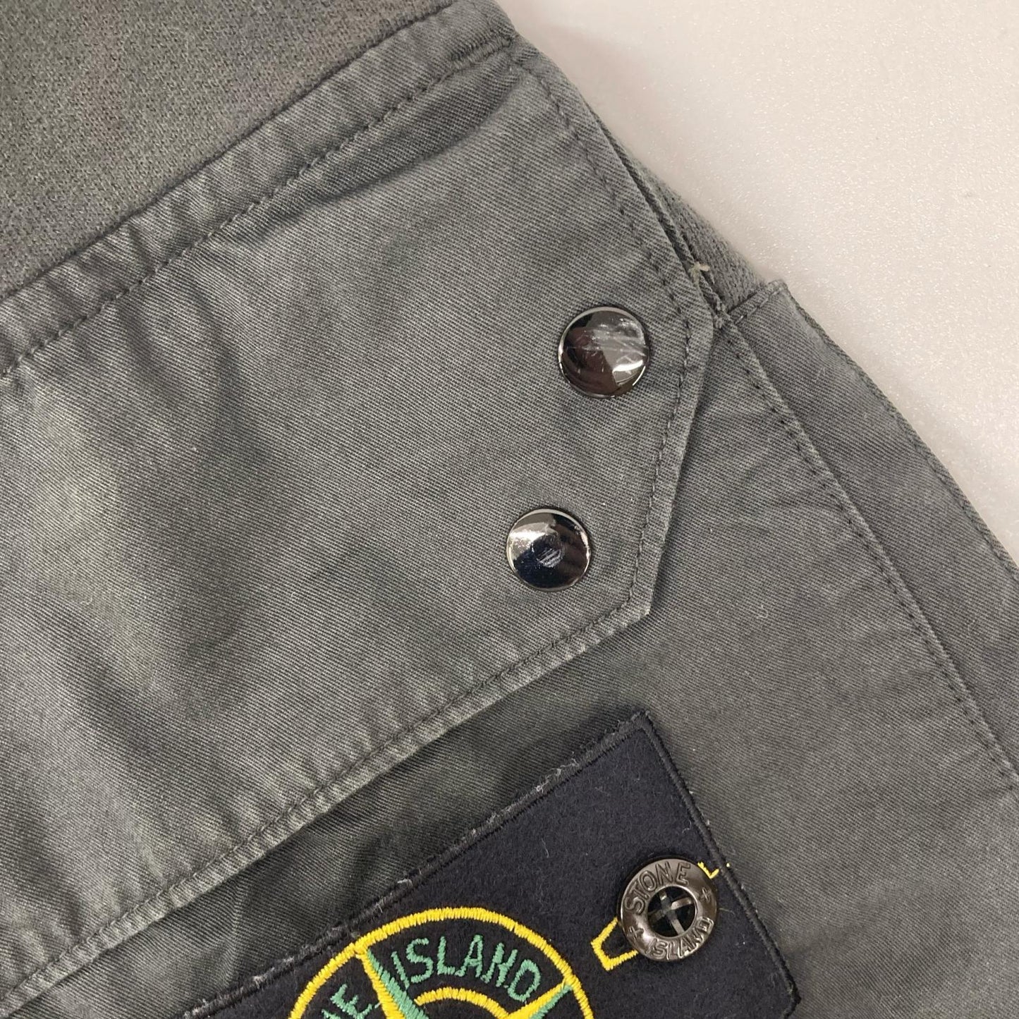 STONE ISLAND Patch Fleece Lined Sweatshirt Grey Size L
