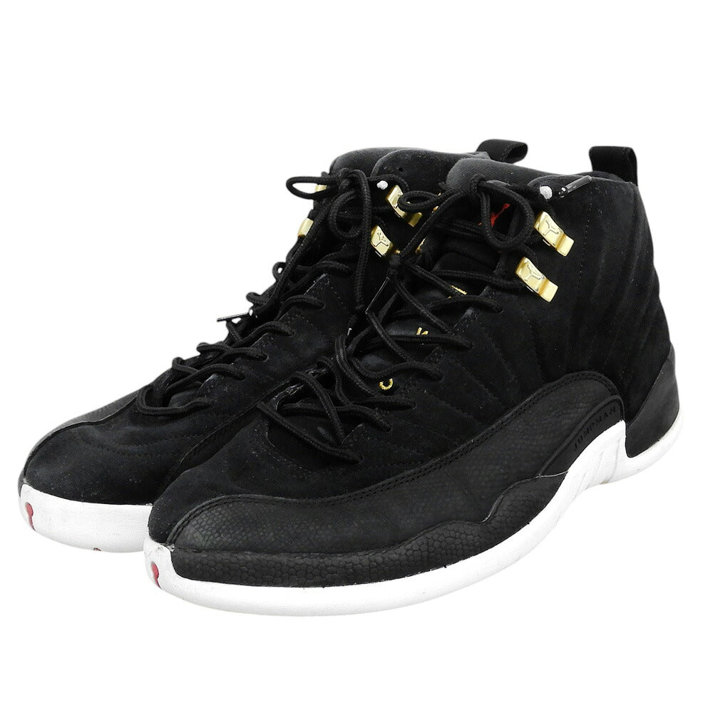 NIKE Air Jordan 12 Reverse Taxi Sneakers Black Size 10(US)
