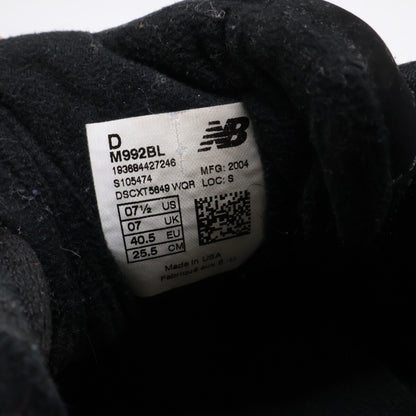 NEW BALANCE M992BL 992 Suede Sneakers Size 25.5