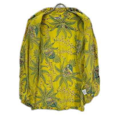 SUN SURF Rayon PINEAPPLE PASSION Aloha Shirt Yellow Size L