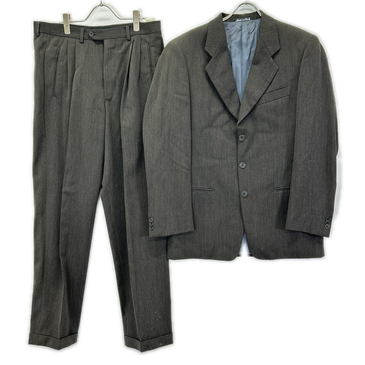 ARMANICOLLEZIONI Wool 3B Single 2P Suit Charcoal Size 7