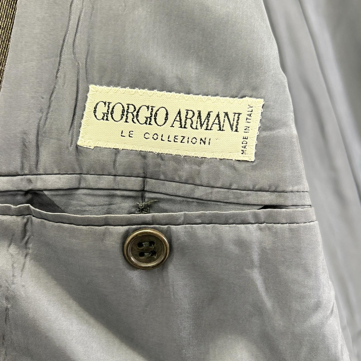 ARMANICOLLEZIONI Wool 3B Single 2P Suit Charcoal Size 7