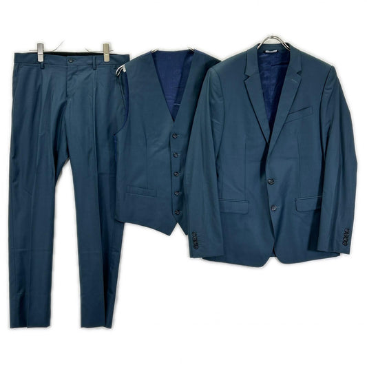 DOLCE&GABBANA Martini Wool 3-Piece Suit Blue Size 46