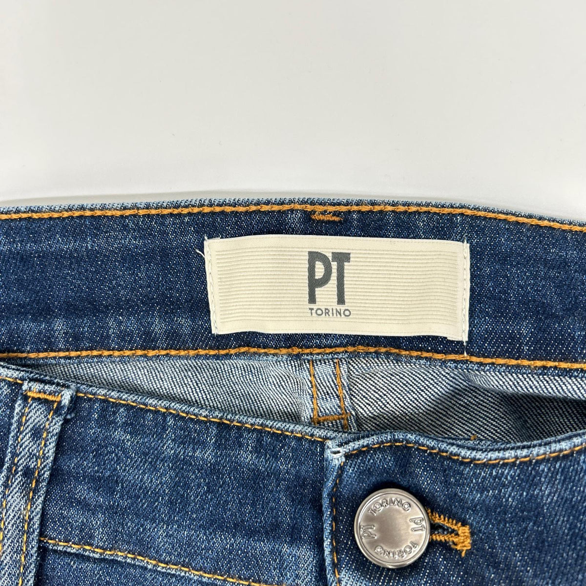 PT TORINO Washed Blue SWING Super Slim Fit Cotton Size 36