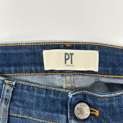 PT TORINO Washed Blue SWING Super Slim Fit Cotton Size 36