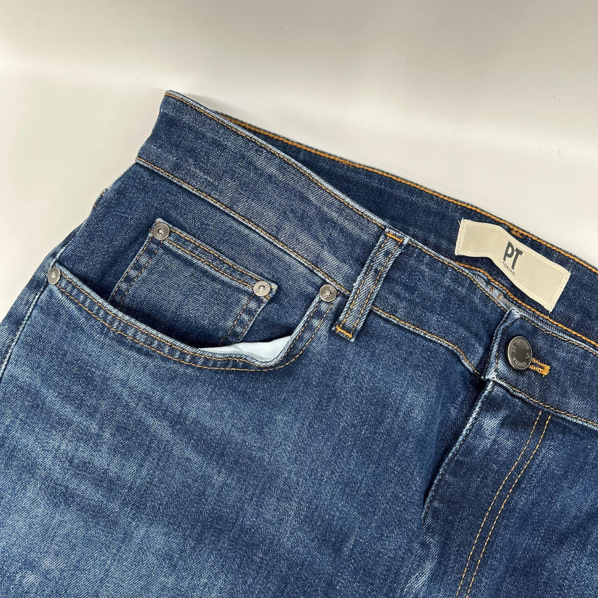 PT TORINO Washed Blue SWING Super Slim Fit Cotton Size 36
