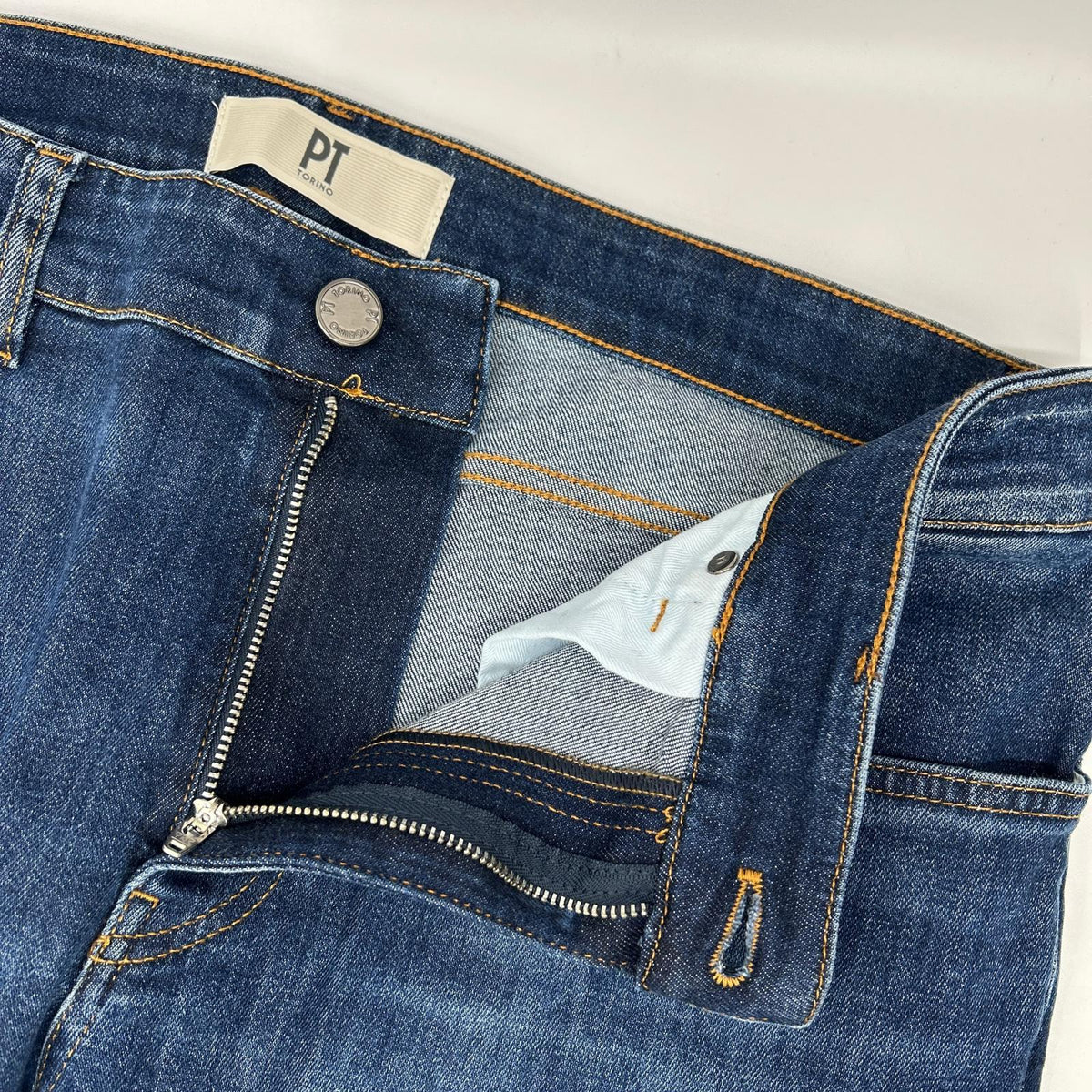 PT TORINO Washed Blue SWING Super Slim Fit Cotton Size 36