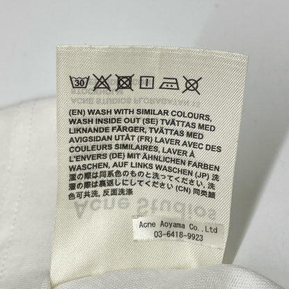ACNE STUDIOS Animal Patch Cotton T-Shirt White Size S