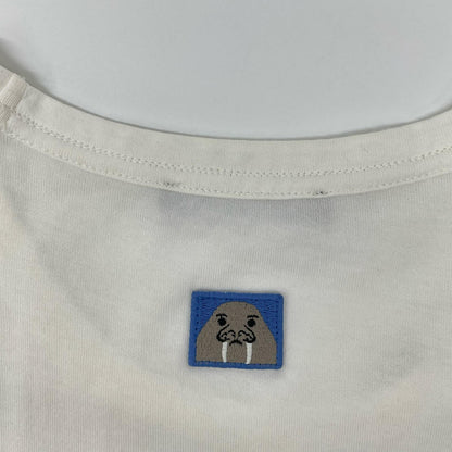 ACNE STUDIOS Animal Patch Cotton T-Shirt White Size S