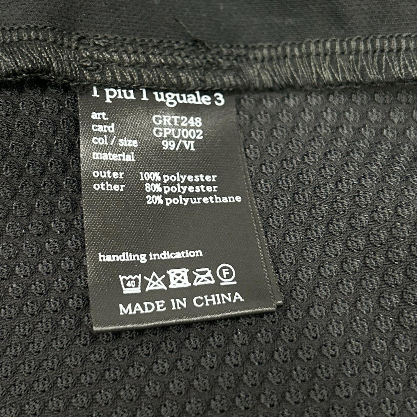 GRT GRT248-GPU002 Black Polo Mesh Size VI