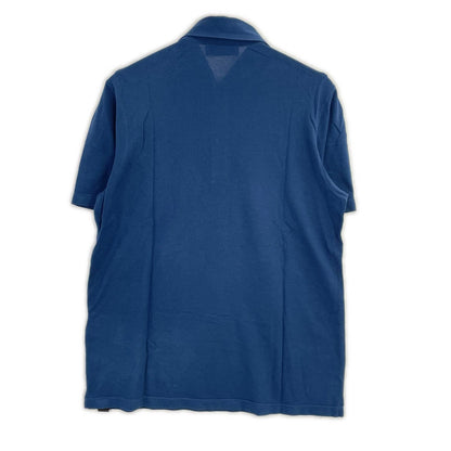 GRAN SASSO Blue Cotton Pique Polo Size 48
