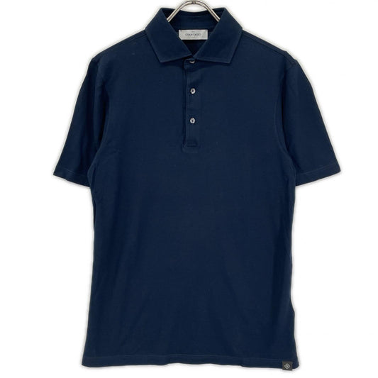 GRAN SASSO Navy Cotton Pique Polo Size 48