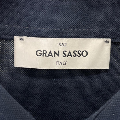 GRAN SASSO Navy Cotton Pique Polo Size 48