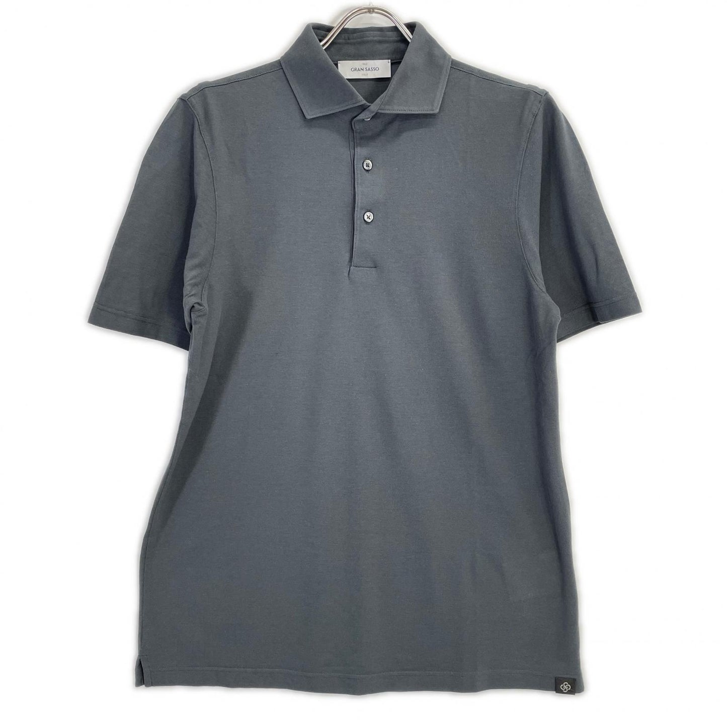 GRAN SASSO Gray Cotton Pique Polo Size 48