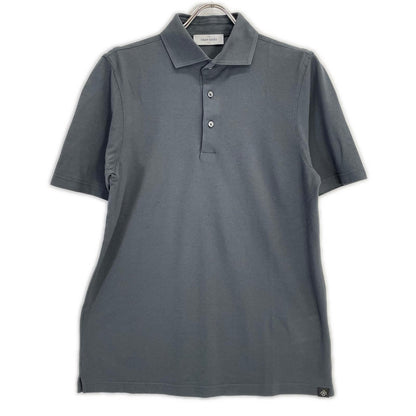 GRAN SASSO Gray Cotton Pique Polo Size 48