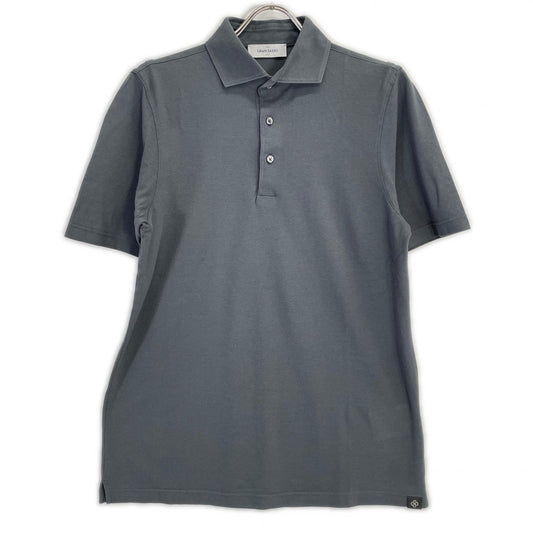 GRAN SASSO Gray Cotton Pique Polo Size 48
