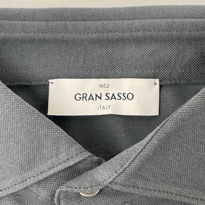 GRAN SASSO Gray Cotton Pique Polo Size 48