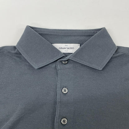 GRAN SASSO Gray Cotton Pique Polo Size 48