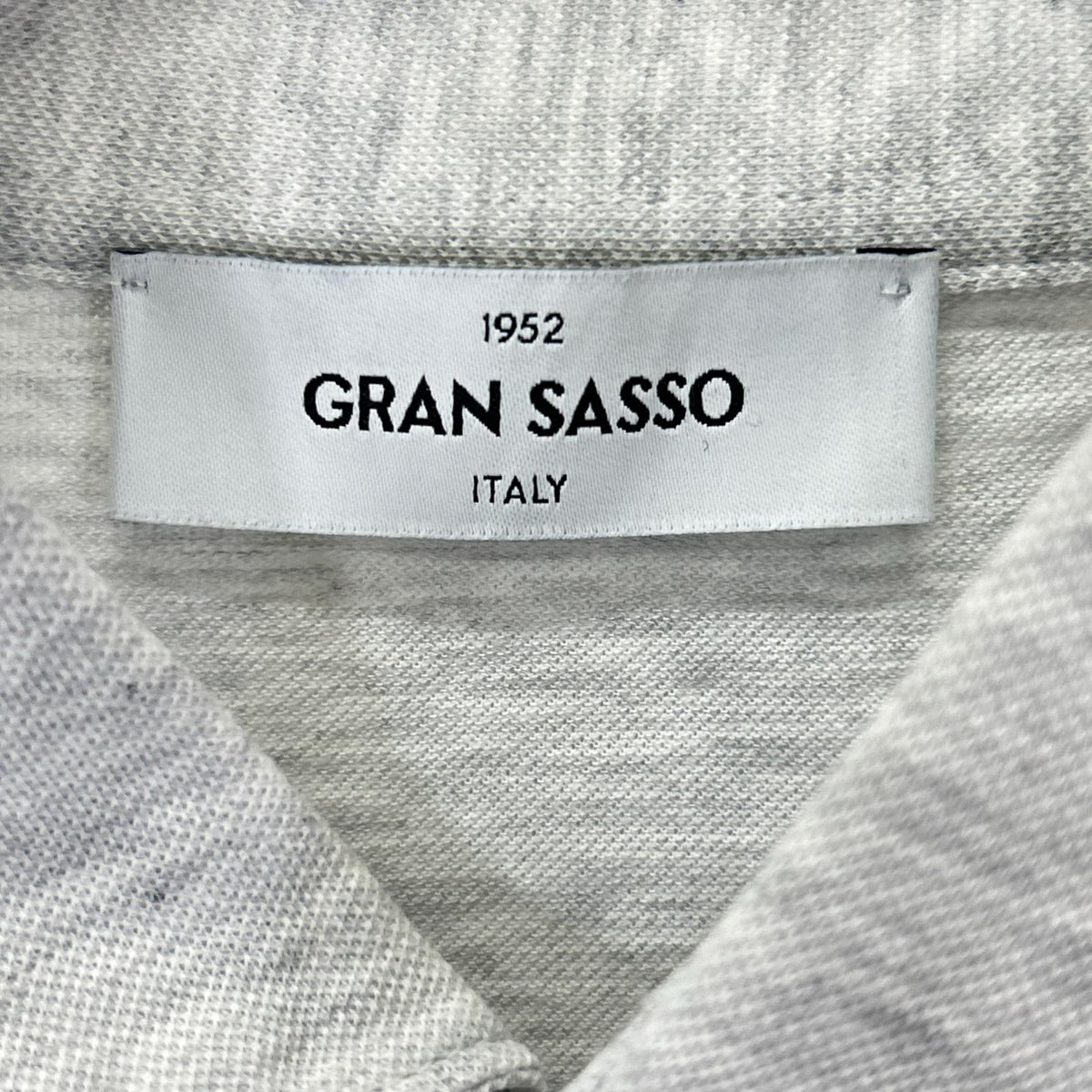 GRAN SASSO Light Gray Cotton Pique Polo Size 48