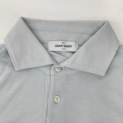 GRAN SASSO Light Blue Cotton Pique Polo Size 48