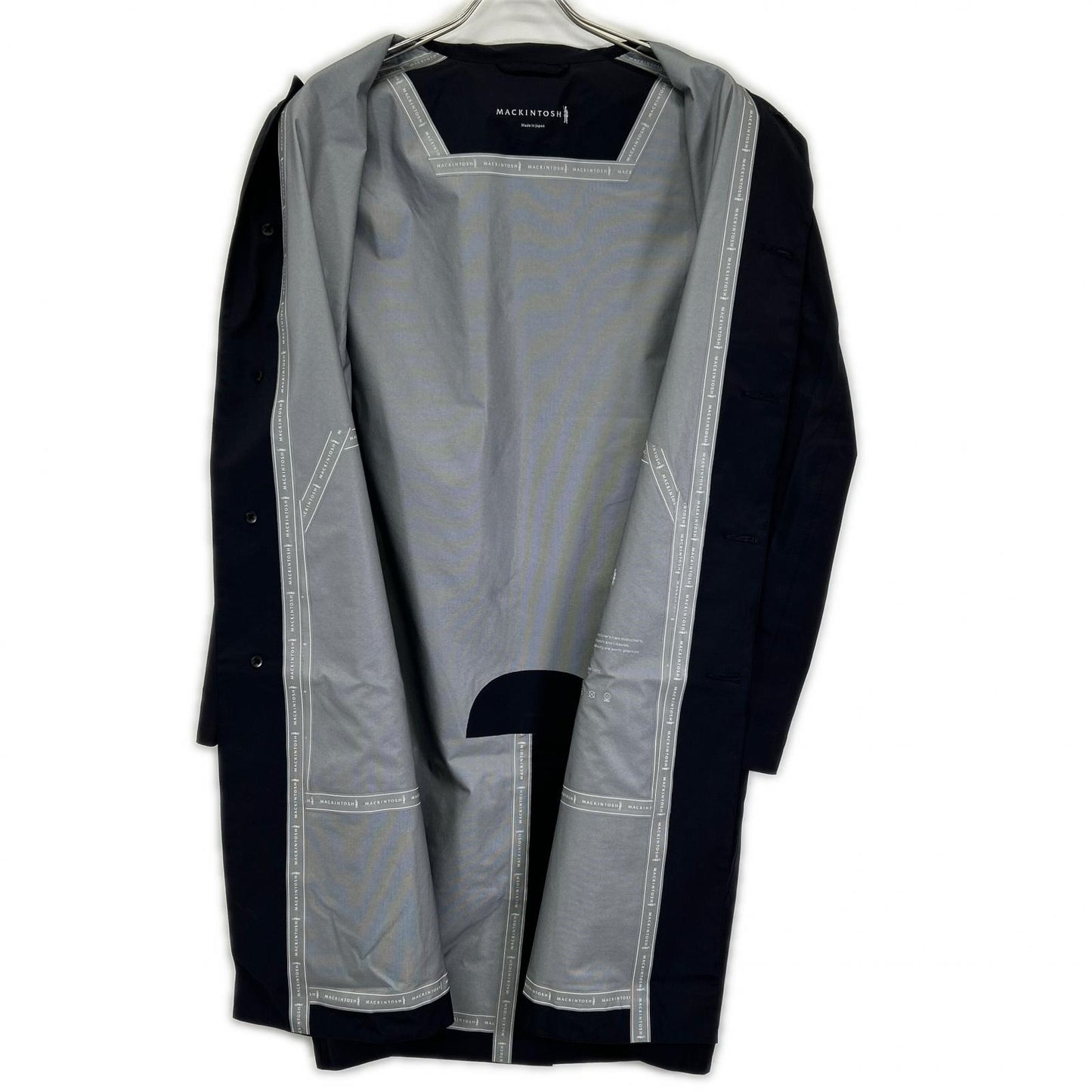 MACKINTOSH GMH-1004 Navy Nylon Mac Coat Size 38