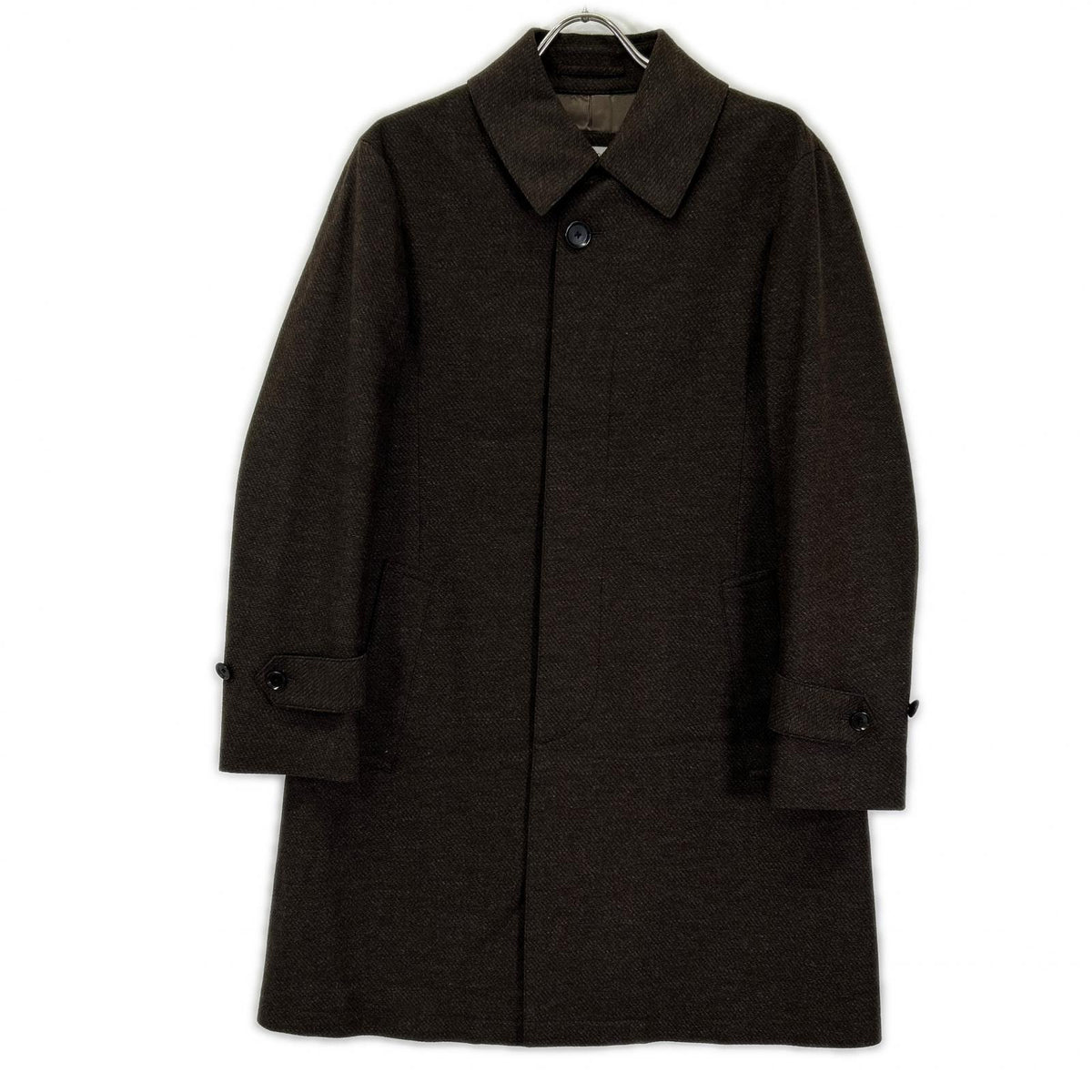 TOMORROWLAND PILGRIM Brown Zegna Wool Balmacaan Coat Size 46
