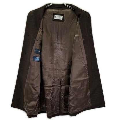 TOMORROWLAND PILGRIM Brown Zegna Wool Balmacaan Coat Size 46