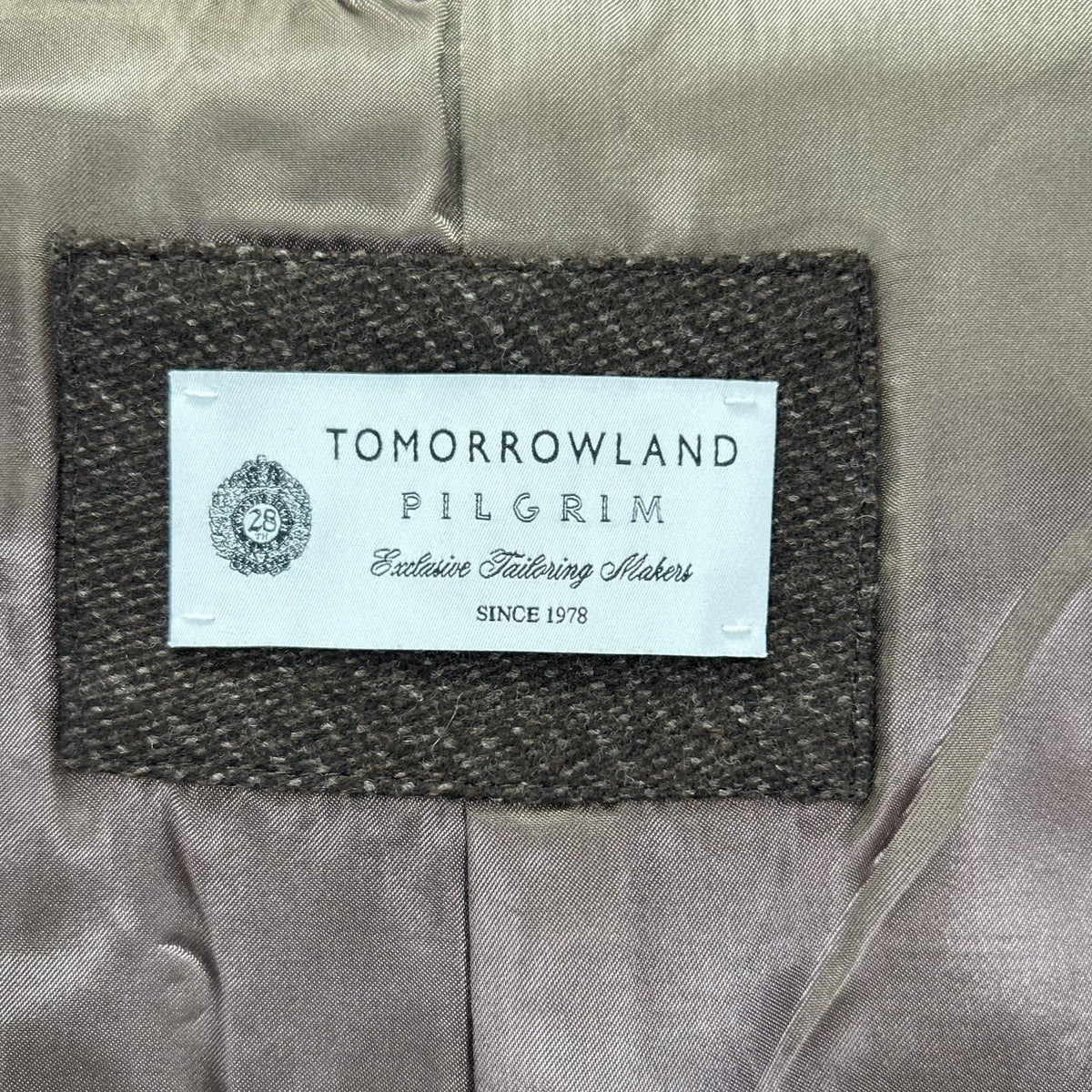 TOMORROWLAND PILGRIM Brown Zegna Wool Balmacaan Coat Size 46
