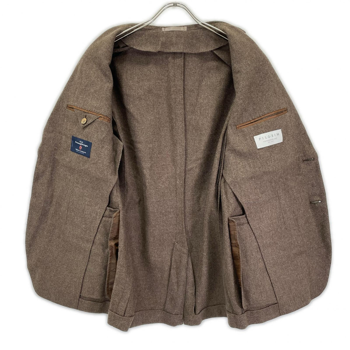 TOMORROWLAND PILGRIM Brown Zegna Wool 2B Jacket Size 46