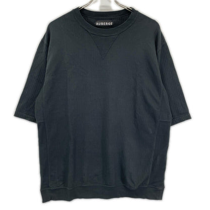 AUBERGE Black Cotton Stripe V-Gusset T-Shirt Size 42