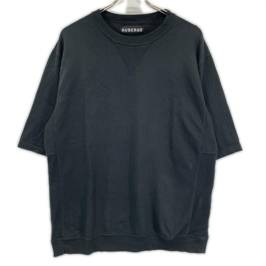 AUBERGE Black Cotton Stripe V-Gusset T-Shirt Size 42