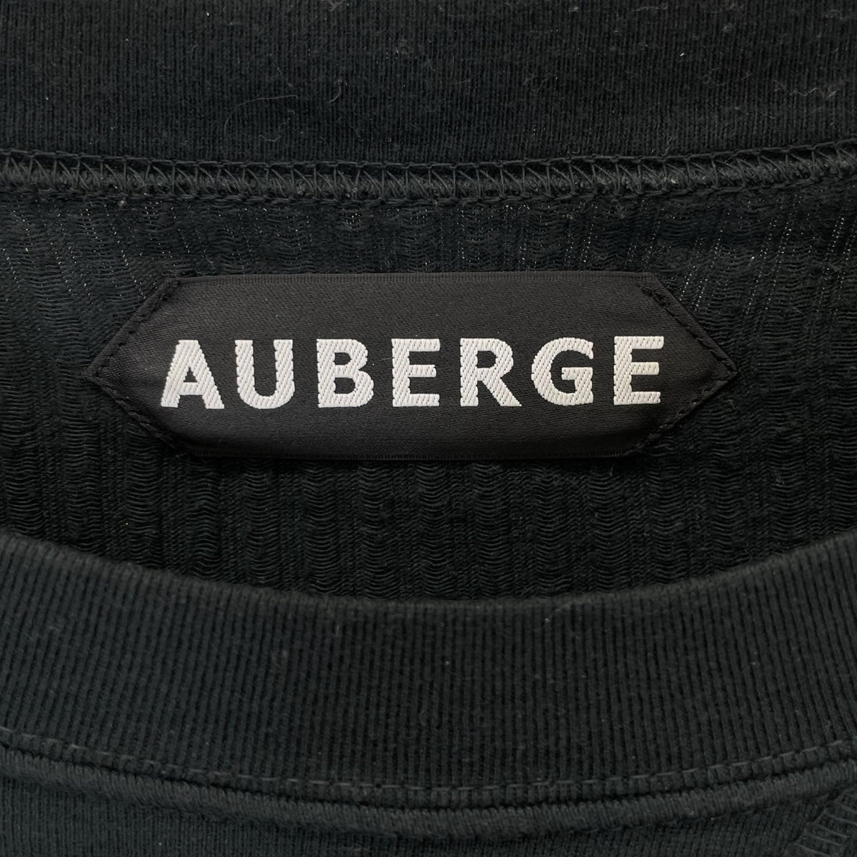 AUBERGE Black Cotton Stripe V-Gusset T-Shirt Size 42